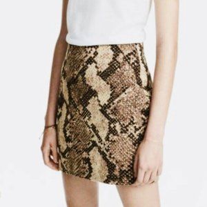 H&M Snakeskin Print Short Mini Skirt 4